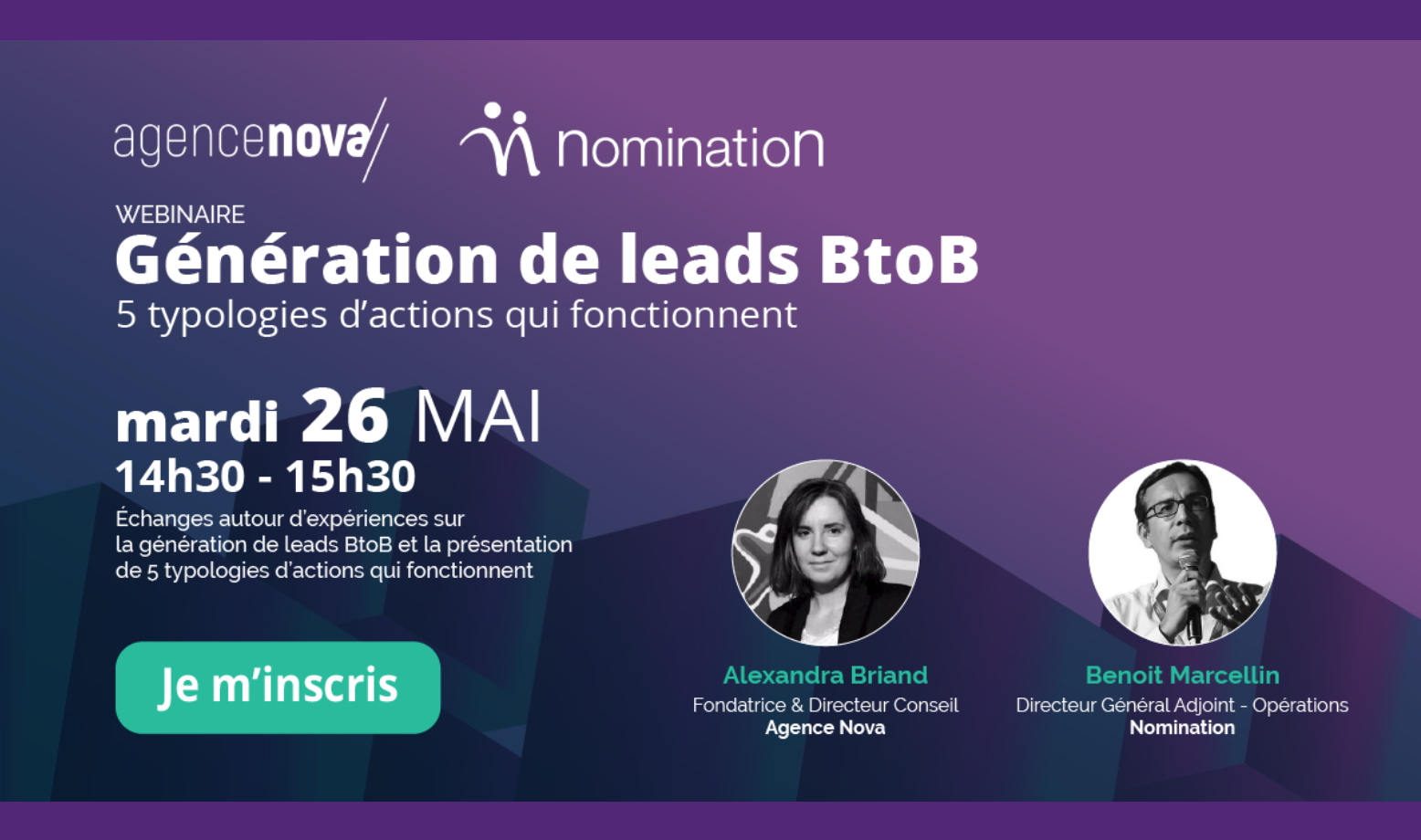 Évènement Webinar – Génération de leads BtoB en 2020 : 5 typologies d’actions qui fonctionnent Nomination