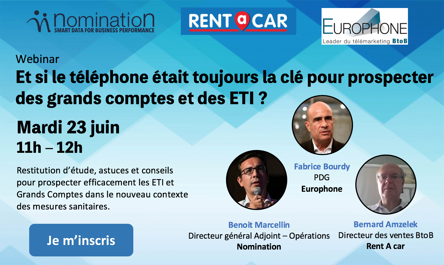 Évènement Webinar – Et si le téléphone était toujours la clé pour prospecter des grands comptes et des ETI ? Nomination