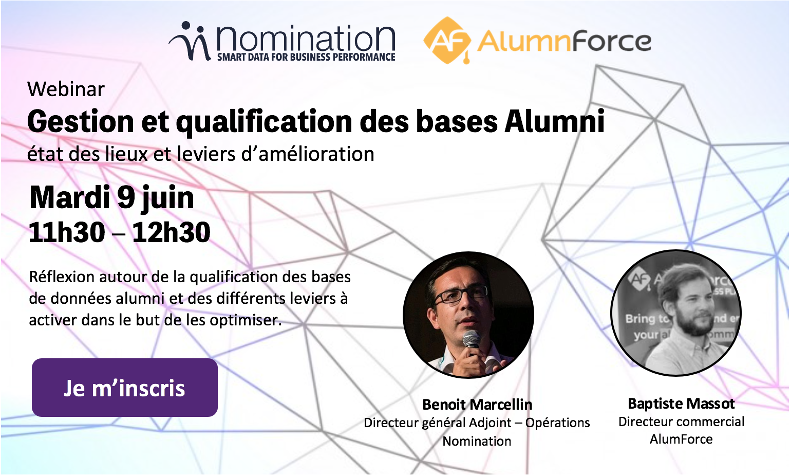 Évènement Webinar – Gestion et qualification des bases Alumni Nomination