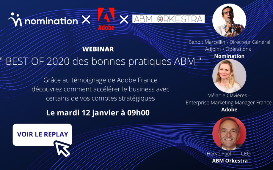 Évènement Replay – BEST OF 2020 des bonnes pratiques ABM Nomination