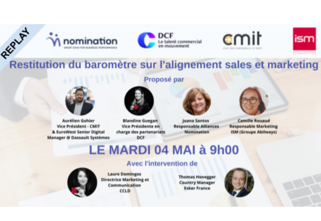 Évènement Replay – Restitution du baromètre Sales/Marketing Nomination