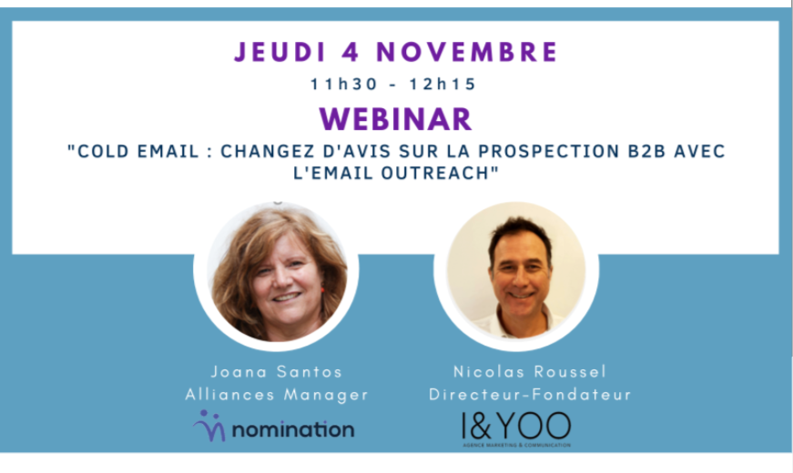 Évènement Cold email – changez d’avis sur l’email de prospection B2B Nomination