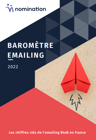 Couverture du Livre Blanc Baromètre emailing BtoB 2022