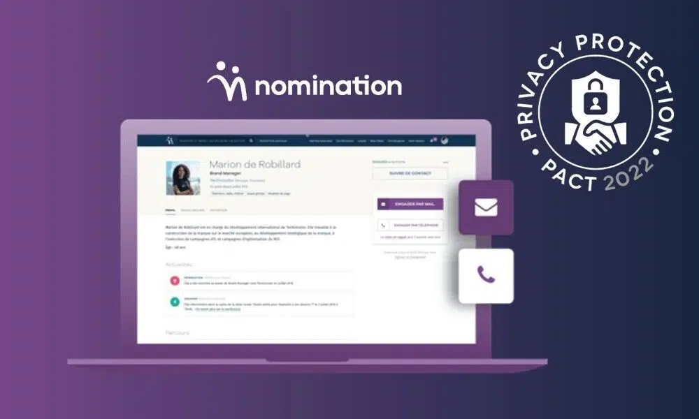 La data de Nomination obtient le label RGPD