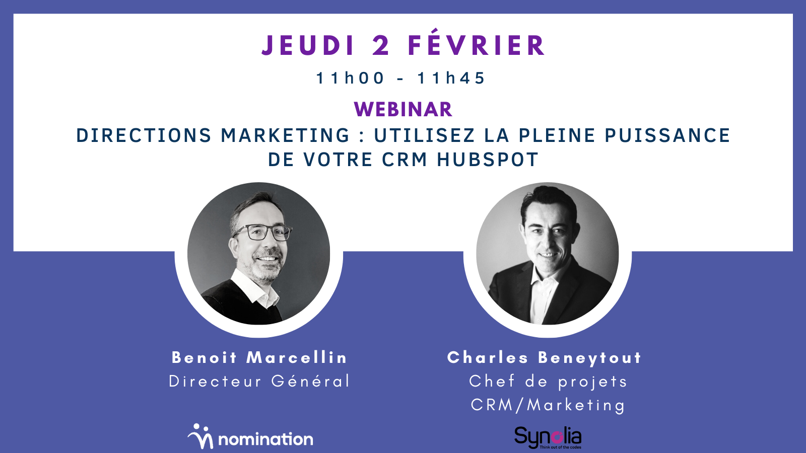 Évènement Directions marketing : utilisez la pleine puissance de votre CRM Hubspot Nomination