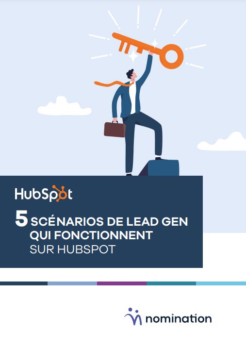 Couverture du Livre Blanc 5 scénarios de lead gen qui fonctionnent sur Hubspot