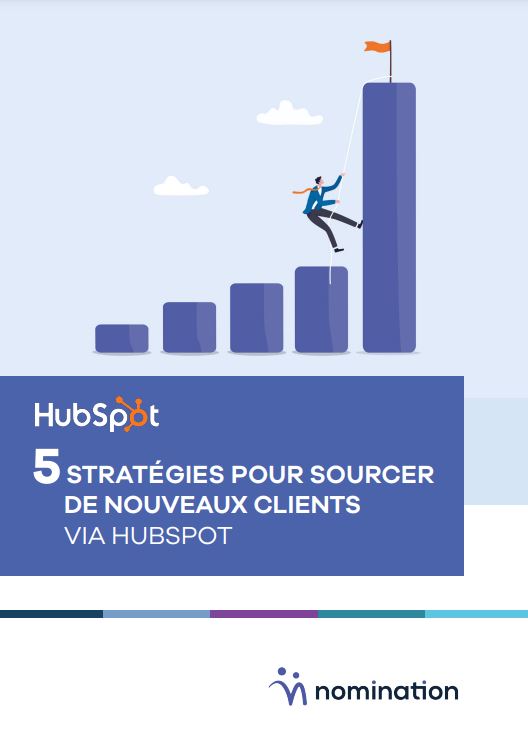 Couverture du Livre Blanc 5 stratégies pour sourcer de nouveaux clients via HubSpot