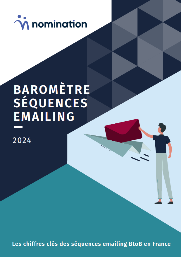 Couverture du Livre Blanc Baromètre séquences emailing BtoB 2024