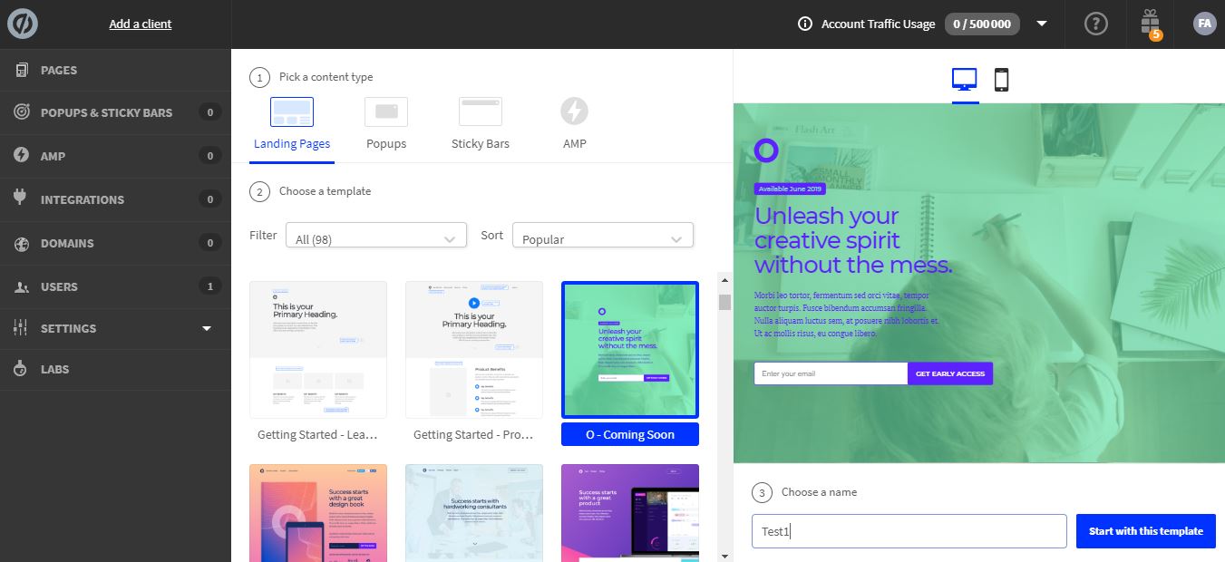 outil de prospection unbounce