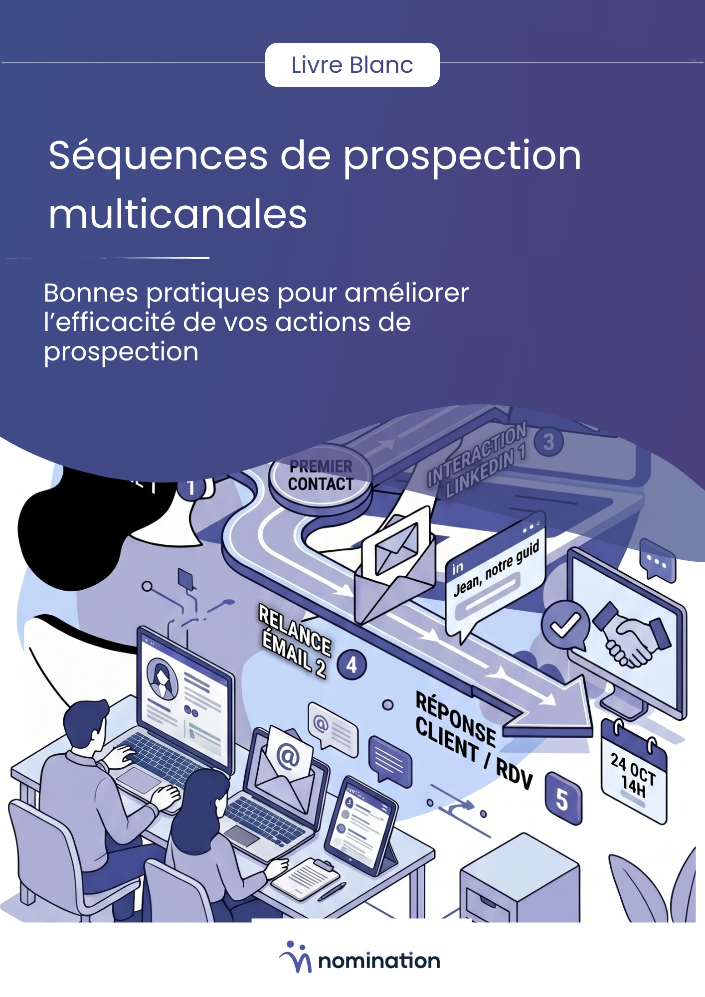 Couverture du Livre Blanc Bonnes pratiques – Séquences de prospection multicanales